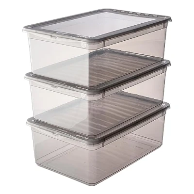 Imagen de keeeper Cajas de almacenaje con Air Control System, Set 3 unidades, x 11 l, Bea, Transparente