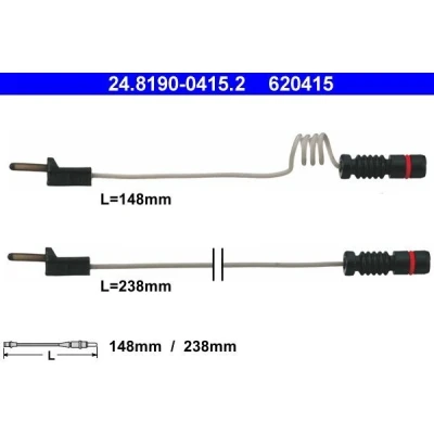 Imagen de ATE 24.8190 0415.2 Sensor de Desgaste Pastillas Frenos MERCEDES BENZ: Vario Camión plataforma / Chasis
