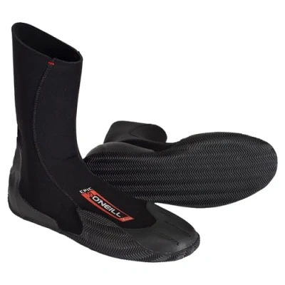 Imagen de ONeill Epic 3mm Round Toe Weotuit Boot Boots Negro Ligero Unisex Fluid Foam Doble Capa