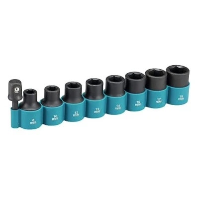 Imagen de Makita b 54645 9 piezas 1/2 pulgada Drive Set, Multicolour