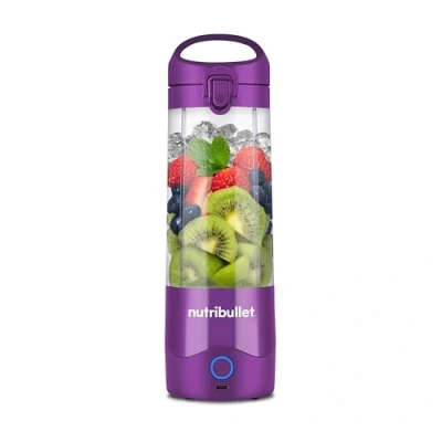 Imagen de NutriBullet Portable, Batidora personal Portatil y ligera, eléctrica, para hacer Smoothies, multifuncional, vasos de 475ml, Cargador USB C, Lila, NBP003PU