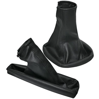 Imagen de AERZETIX C57723 Funda para palanca de cambios y freno mano compatible con Opel Vectra B 1995 a 2002 color: negro en piel sintética
