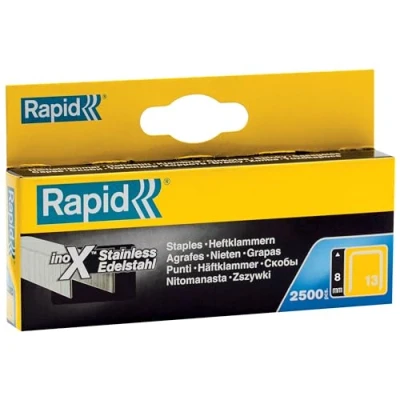 Imagen de Rapid 11835626 no. 13 graffe a filo fine in acciaio inox 8 mm, 8mm