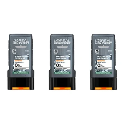 Imagen de L&#039;Oréal Paris Men Expert Magnesium Defense Sensitiv Gel de ducha 3 x 300 ml