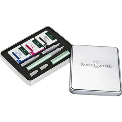 Imagen de Faber Castell 201513. Set caligrafía Grip 2011. Plumines 1.1 1.4 1.8. Menta