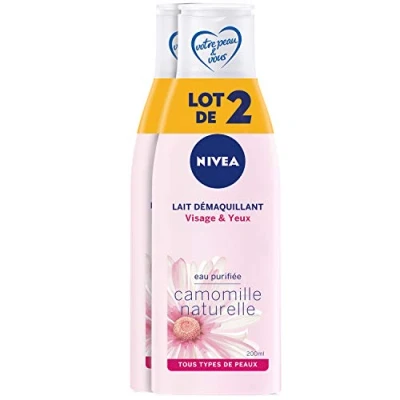 Imagen de Nivea Leche desmaquillante para rostro y ojos mujer cualquier piel, 2 x 200 ml Lote de