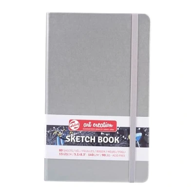 Imagen de Talens Art Creation Cuaderno de bocetos (80 hojas, 13 x 21 cm), color plateado brillante