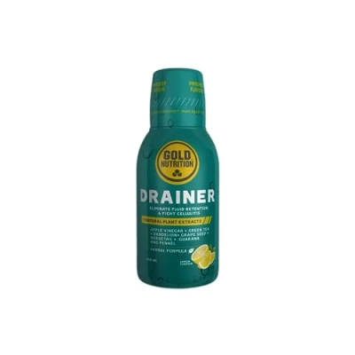 Imagen de DRAINER LEMON 500ML GOLDNUTRITION Diurético para la Retención de Líquidos con Té Verde, Cola Caballo, Hinojo, Semilla Uva y Diente León