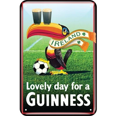 Imagen de Guinness Metal Sign With Iconic Toucan Football Design (20Cm X 30Cm)