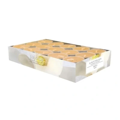 Imagen de Pajoma® Velas de té, 30 Unidades, Vainilla, perfumadas en Funda Aluminio, Tiempo combustión Aprox. 4 Horas, Altura 1,5 cm, diámetro 3,5 decoración, gastronomía,