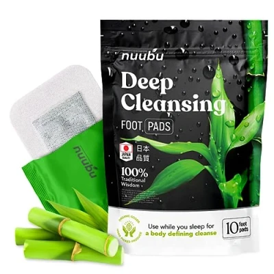 Imagen de Nuubu Parches Detox Para Pies (10 unidad). Cleansing Foot Pads, Desintoxicantes Eliminar Toxinas, Patches con Vinagre de Bambú