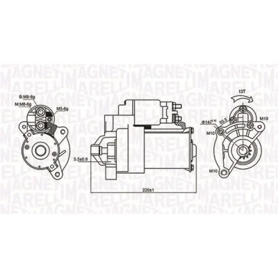 Imagen de MAGNETI MARELLI 063720594010 Motor de arranque 12 1,4 11 CITROËN: Berlingo / First I Furgón, Xsara Picasso, II