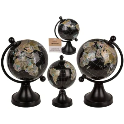 Imagen de Globo decorativo negro, de plástico, aprox. 8 x 10 15,5 cm