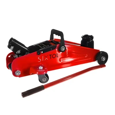 Imagen de SIXTOL SX Jack Mini 2t Gato hidráulico móvil de Perfil bajo para Cambiar Ruedas automóvil sobre Coches/vehículos Rango elevación 135 mm a 335 Rojo