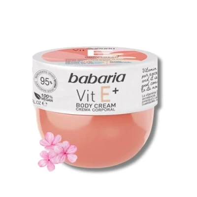 Imagen de Babaria Crema Corporal Hidratante y Antioxidante con Vitamina E para Pieles Normales Secas, Vegano 400 ml