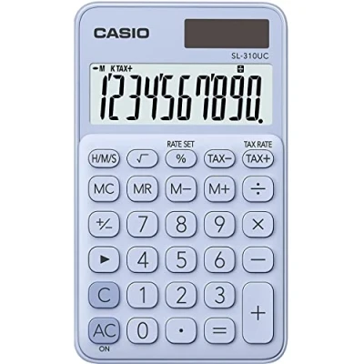 Imagen de CASIO SL 310UC LB Calculadora, 0.8 x 7 11.8 cm, color Azul claro