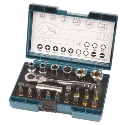 Imagen de Makita B 54081 Set puntas+llave carraca(21p), Multicolor