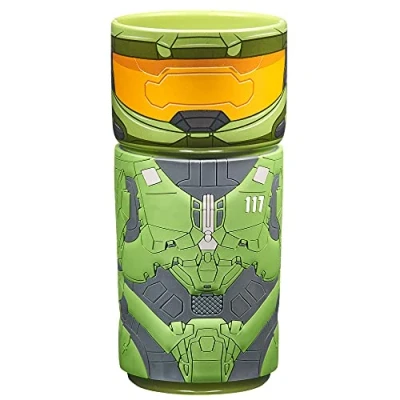 Imagen de CosCups by Numskull Halo Master Chief Taza de cerámica con funda goma, 400 ml, producto oficial