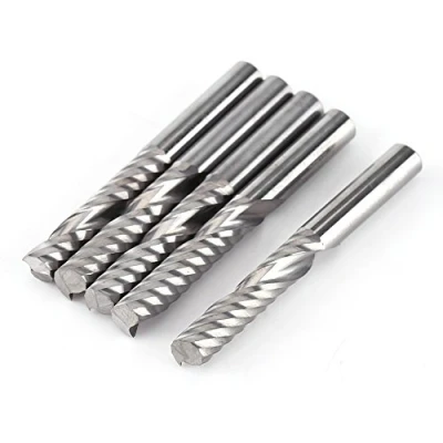 Imagen de Brocas de Fresado Fresas Espiral Carburo CNC una Sola Flauta para Corte Acrílico PVC MDF 5pcs 6mmx32mm