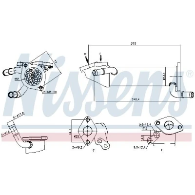 Imagen de NISSENS 989282 Enfriador EGR sin bypass de depresión FIAT: Ducato III Furgón, PEUGEOT: Boxer CITROËN: Jumper II Furgón