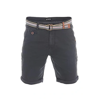 Imagen de riverso RIVKlaas Pantalones Cortos Chinos para Hombre, Corte Regular, Bermuda, de Verano, 98% algodón, Verde, Rojo, Azul, Beige, Gris, W30 W42 Gris Oscuro (63400) W31