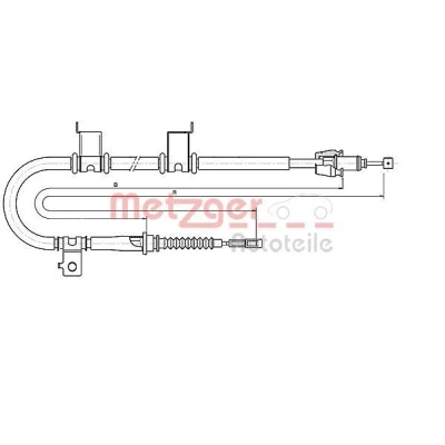 Imagen de METZGER 17.6052 Cable de Freno Mano Atrás izquierda 1670/1475 COFLE KIA: cee‘d I Familiar