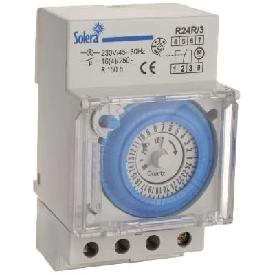 Imagen de Interruptor horario 24h analogico 230VacSOLERA R24R/3