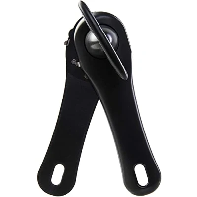 Imagen de wenco abrelatas de seguridad premium, para diestros y zurdos, longitud 17 cm, plástico/acero inoxidable, negro, versión 2021