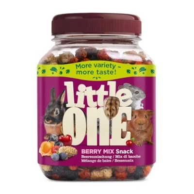 Imagen de Little One Berry Mix 180 g Alimento complementario para roedores y Conejos Enanos Bayas secas de serbal, arándano Rojo, pasas, Cerezas, enebro más