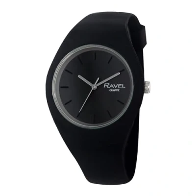 Imagen de Ravel Reloj Unisex con Correa de Silicona Contraste Ajuste cómodo y Fino Cuarzo analógico R1804.31 Negro/Gris