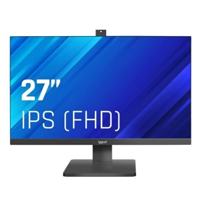 Imagen de iggual Monitor ML27WC 27 Pulgadas 16:9 Full HD Panel LED IPS 100Hz Webcam Telescópica Incorporada Videoconferencias Pantalla y Marco Ultrafinos Inclinable VGA HDMI (61,5 x 36,9X 4,6) cm