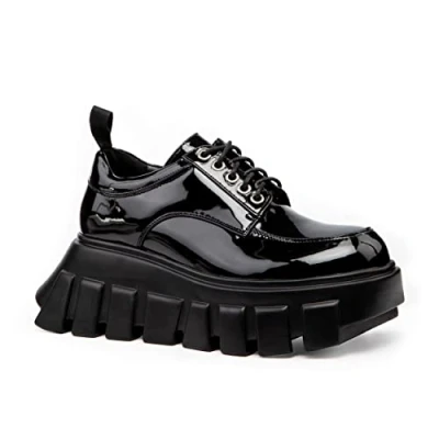 Imagen de LAMODA Black Hole, Zapatillas Mujer, Patente Negra, 38 EU