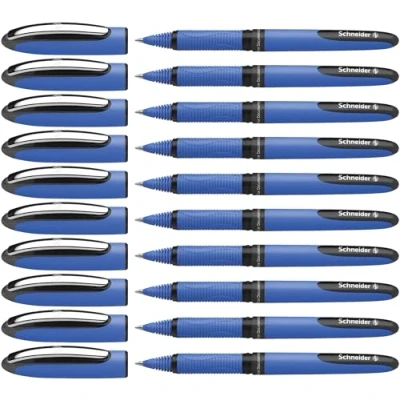 Imagen de Schneider Uno C Roller Pack de 10 boligrafos, tipo híbrido con tinta líquida, no extensible, 0,3 mm, Negro