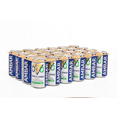 Imagen de Ambar Triple Zero Pack 24 latas x 33 cl 0.0% Volumen de Alcohol 0 azúcar.