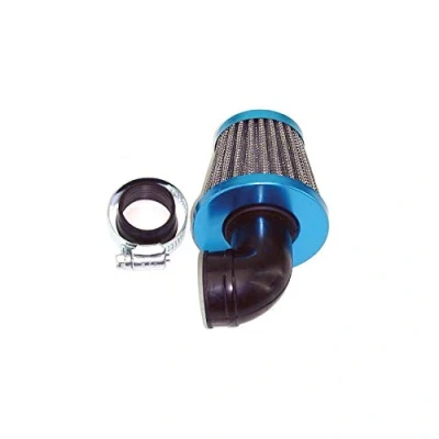 Imagen de Filtro de Aire TNT Tejido Acero, Azul, acodado 90 Grados, Conector 28/35 mm