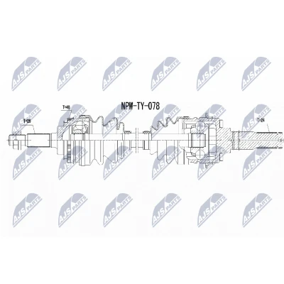 Imagen de NTY NPW TY 078 Árbol de transmisión