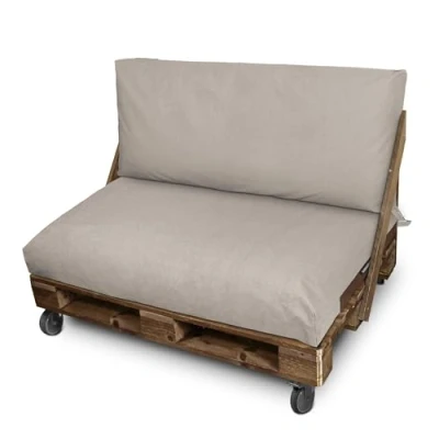 Imagen de HAPPERS Cojines para Palets en Naylim Impermeable Exterior 120x80 + 120x45 Piedra