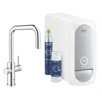 Imagen de Grohe Blue Home Starter Kit grifo de cocina con filtro agua, caño en U (‎31543000)