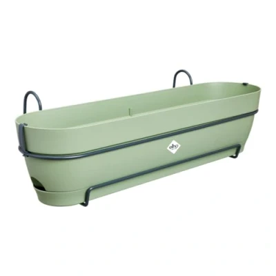 Imagen de Elho Vibia Campana Trough Allin1 70 Jardinera por Balcón Ø 70.4 x H 17.7 cm Verde/Pistache Green