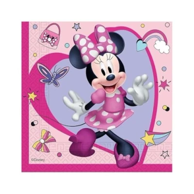 Imagen de Procos Folat Servilletas FSC Minnie Mouse 33x33cm 20 Piezas, Color rosa (93832P)