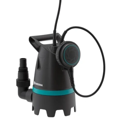 Imagen de Gardena bomba sumergible de aguas residuales 10.500 Basic: eléctrica con un caudal 10 500 l/h e interruptor flotación ajustable funcionamiento continuo (9008 47)