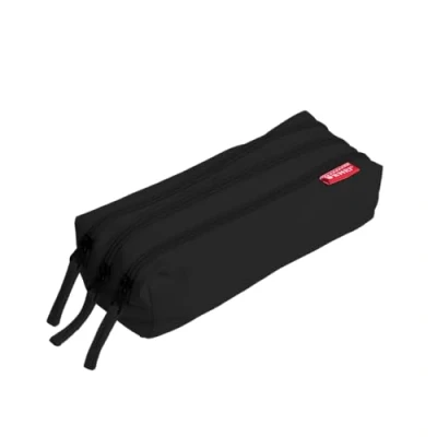 Imagen de Enri, Estuche Escolar 3 Compartimentos Unisex, 21 x 9 8 cm, Color: Negro