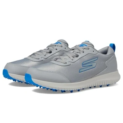Imagen de Skechers Max Fairway 4 Zapatos de golf ligeros sin clavos para hombre, Gris/ Azul, 47 EU