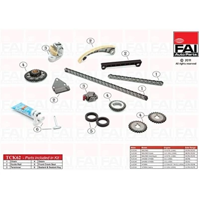 Imagen de FAI AutoParts TCK62 Juego de Cadena distribución con juntas, ruedas dentadas Símplex, pasadores SUZUKI: Grand Vitara 2 SUV