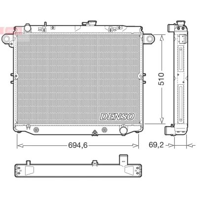 Imagen de Radiador, refrigeración del motor DENSO DRM50148