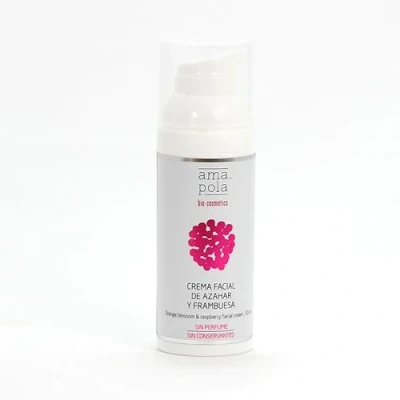 Imagen de AMAPOLA BIOCOSMETICS Crema Facial de Azahar y Frambuesa Sin Perfume Hidratación Nutrición Profunda para Pieles Secas Sensibles Ingredientes Ecológicos, Naturales Veganos [50 ml]
