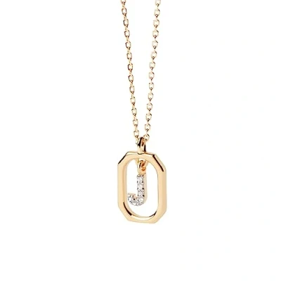 Imagen de P D Paola Mini Letters Mujeres Collar Baño de oro 18 quilates CO01 521 U