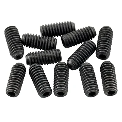 Imagen de Musiclily Ultra UNF#4 48X1/4 Pulgada Acero Inoxidable Tornillos de Selleta Altura Puente para Guitarra Eléctrica USA, Negro (Set 12)