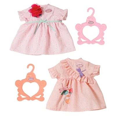 Imagen de Baby Annabell Vestido de día para muñecas 43cm 2 Modelos Surtidos Fácil Manos pequeñas, el Juego Creativo promueve la empatía y Las Habilidades sociales Incluye UN una Percha