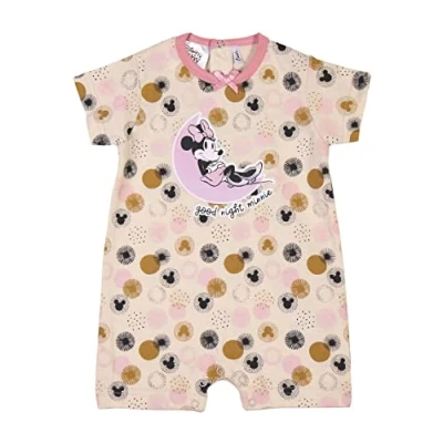 Imagen de CERDÁ LIFE&#039;S LITTLE MOMENTS Ropa de Bebe Niña en Algodón 100% Pelele Verano Manga Corta Minnie Mouse Licencia Oficial Disney, Rosa, 0 Meses para Bebés
